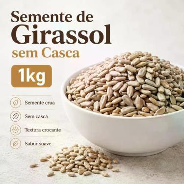 Imagem de Semente de Girassol sem Casca a Granel Crocante Sabor Suave Quantidade
