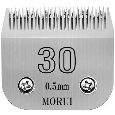 Imagem de morui 30 lâminas de corte destacáveis 1/50" (0,5 mm) lâminas de tosquiadeira série UltraEdge para cuidados de cães compatíveis com a maioria dos cortadores Andis, Oster A5 Wahl série KM