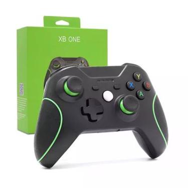 Imagem de Controle Joystick Sem Fio Compatível Com XBOX One PC E Cloud Gaming Cor Preto E Verde Cor:preto;modelo:sem Fio;tamanho:ú