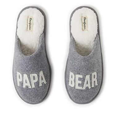Imagem de Dearfoams Presente de Natal masculino para pai, avô, pijama combinando para a família, papai urso, Cinza-claro mesclado, 11-12