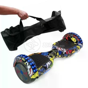 Imagem de Hoverboard Infantil Skate Elétrico Arte Urbana Led Grafite
