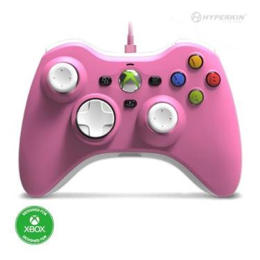 Imagem de Hyperkin Xenon Wired Controller - Pink - Officially licensed Xbox 360 Controller replica for use with Xbox Series X|S, Xbox One, Windows 10|11, PC, Video Game Controller, 3.5MM Audio Jack, Impulse
