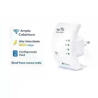 Imagem de Repetidor WiFi 1800Mbps Amplificador de Sinal Internet Wireless com Po