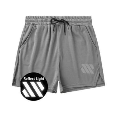 Imagem de Shorts Esportivos Masculinos De Secagem Rápida, Ajuste Slim, Com Listr