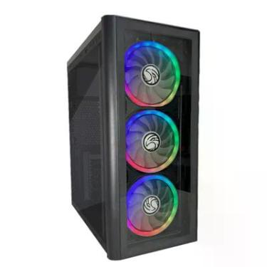 Imagem de Gabinete Gamer C2-2901, Lateral Em Acrílico, USB 3.0, Preto