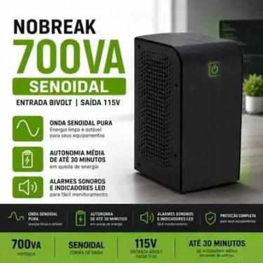 Imagem de Nobreak 700VA computador impressora máquina roteador bivolt e saída 11