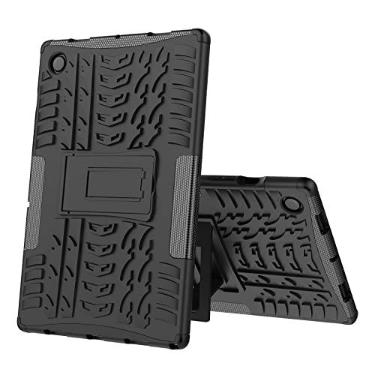 Imagem de Capa para tablet Tampa de comprimido para a Samsung Galaxy Tab A8 10.5 x200 / x205 (2021) TEXTURA DO TEXTURA PIRETO PROFUNDO TPU+PC Caixa de proteção com suporte de alça dobrável Estojo Protetor Compl