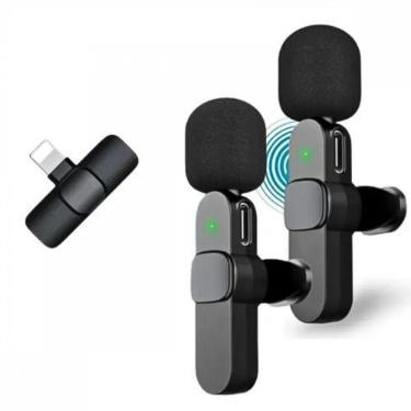 Imagem de Microfone Condensador Duplo de Lapela Wireless Lightning IOS Sem Fio 2