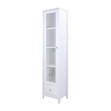 Imagem de Cristaleira Ditália 1 Porta de Vidro 1 Gaveta E-962 cor:branco