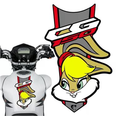 Imagem de Adesivo Faixa Gravata Sem Resina Moto Cg 150/160 Lola Bunny Vermelho Cor Cg 150