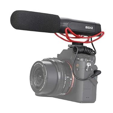 Imagem de Meike Microfone espingarda para câmera MK-MP2, condensador cardioide unidirecional, microfone de vídeo para entrevista fotográfica, compatível com câmera digital Sony com porta padrão de 3,5 mm