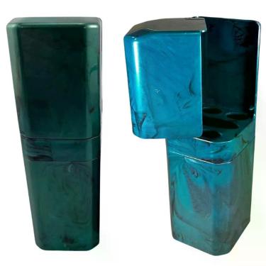 Imagem de Porta Escovas e Creme Dental OEM para Organização de Itens de Higiene com Encaixe Adesivo Verde Kit 2 Pcs