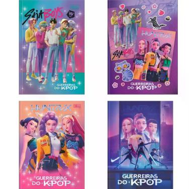 Imagem de Caderno Brochura Capa Dura Universitário Guerreiras do K-Pop 80 Folhas