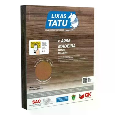 Imagem de Lixa para madeira tatu 50 folhas- A295 Grão:120 - LIXAS TATU