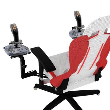 Imagem de EG STARTS Games Flight Joystick Chair Mount For SimTask Farmstick Flight Simulation Game Joystick Throttle Hotas Systems Compatible with Logitech G X56, X52 Thrustmaster T.16000M, T.Flight Hotas X