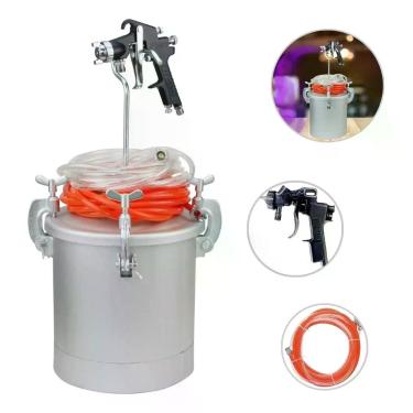 Imagem de Tanque De Pressão 10l Com Pistola Para Pintura Importway - IWPP002