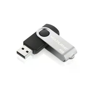 Imagem de Pen Drive Twist 8GB USB Leitura 10MB/s e Gravação 3MB/s Preto Multilaser- PD587 PD587