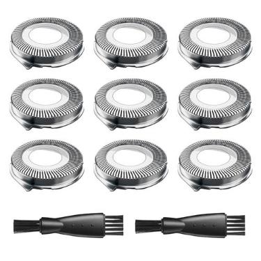 Imagem de Pacote com 9 cabeças de substituição SH30 compatíveis com barbeador Philips Norelco 2400 3900 3600 2600 2300 1100, séries 3000 2000 1000 e S738 Click and Style, barbeador elétrico para homens