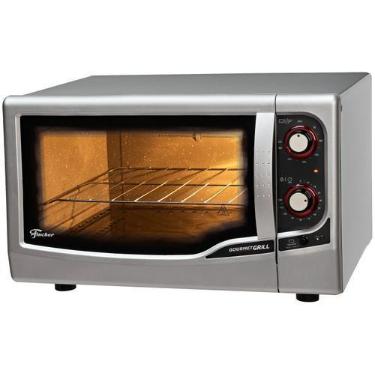 Imagem de Forno Elétrico de Bancada Fischer Gourmet Grill 44L Prata, Prata, 110V