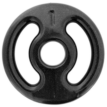 Imagem de Anilha Emborrachada Fitness 1 Kg Preta