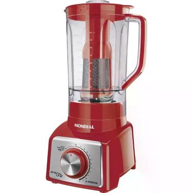 Imagem de Liquidificador Mondial Special Line 1100W 3L Acrílico com Filtro Copo Medidor Autolimpeza 12 Velocidades Vermelho 220V