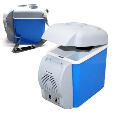 Imagem de Mini Geladeira 12V Com Cooler Portátil Carro Resfria 7,5L - NO BRASIL