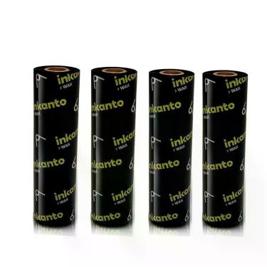 Imagem de 4 Rolos De Ribbon De Cera 110X74M Zebra Argox Elgin Tsc God - Inkanto