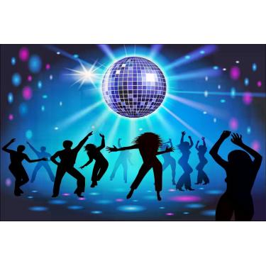 Imagem de Painel de Lona Disco Luzes Dança Neon Balada Noturna - Fabrika de Fest