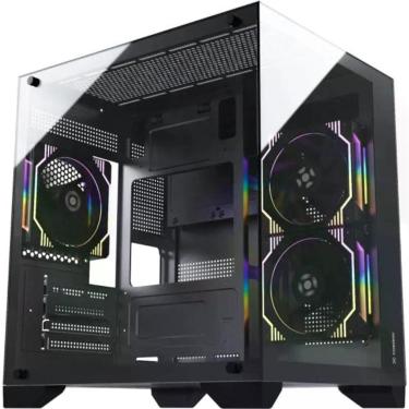 Imagem de Gabinete Gamer Fortrek Clarity Preto Lateral Vidro