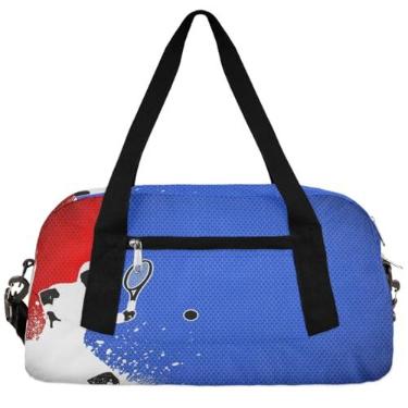 Imagem de Bolsa de viagem para crianças, tênis, esportes, esportes, tênis, atletas e ginástica, bolsa de viagem esportiva para meninos e meninas, bolsa de viagem noturna