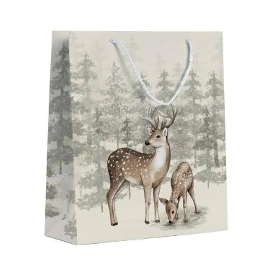 Imagem de EMBALAGEM DE PRESENTE NATAL RENAS - 23x18x10CM - Mimô Store Decor