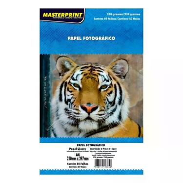 Imagem de Papel A4 Fotográfico 230 G/m² Glossy Pct 50 Folhas - Master - Sem marc