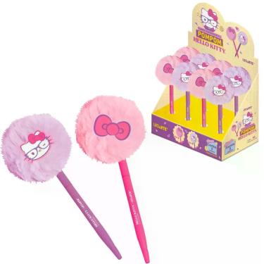 Imagem de Caneta Esferográfica Leoarte Hello Kitty com Pompom e Corpo de Metal