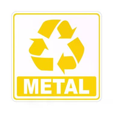Imagem de Adesivo Lixo Reciclavel Metal 1 Unidade 15cmx15cm Nome Do Desenho Metal