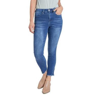 Imagem de Royalty For Me Jeans skinny feminino feminino com costura lateral sustentável, N Azul índigo, 50