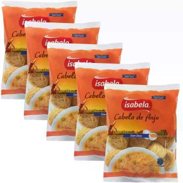 Imagem de Kit 5 Massa Isabela Cabelo De Anjo Sêmola Com Ovos 500g
