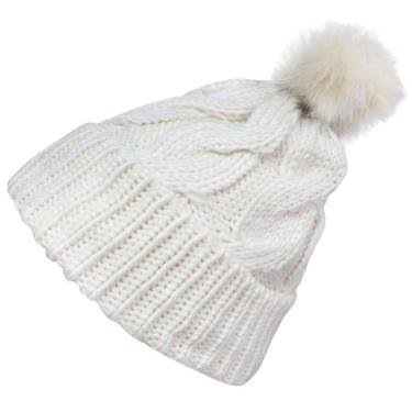 Imagem de Touca Gorro Adulto Branca Pompom Tamanho Único - Gici Vest