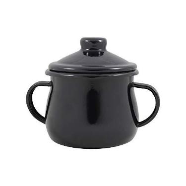 Imagem de Açucareiro 08 Esmaltado Preto 380 ml - Linha Ewel