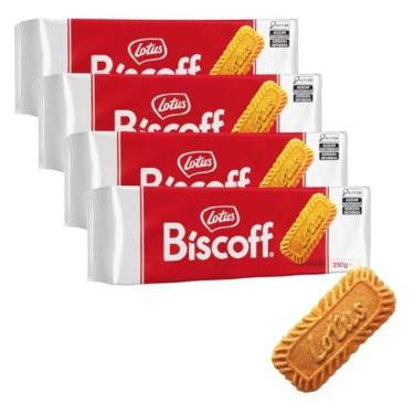 Imagem de 128 Biscoitos, 4 Pacotes, Bolacha Belga, Lotus Biscoff