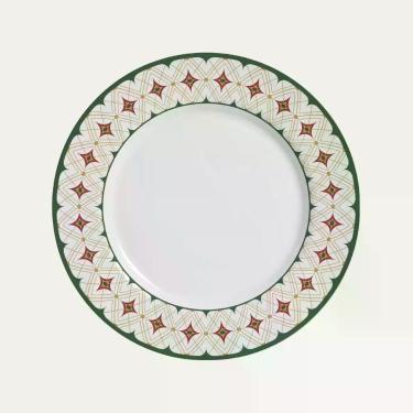 Imagem de Prato Raso Natalino 30cm para Ceia e Mesa Posta Coleção Desejo  Allean