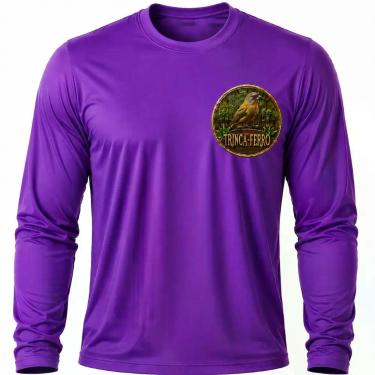 Imagem de Camisa Uv +50 Pássaro Trinca-Ferro cor:RoxoTamanho:GG - Genérica, Roxo