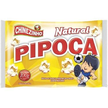 Imagem de Pipoca para Micro-ondas Chinezinho, Sabor Natural, 100g | Preparo direto no aparelho, sem panela no fogão, seguindo as instruções do rótulo, para sessão de filme em casa