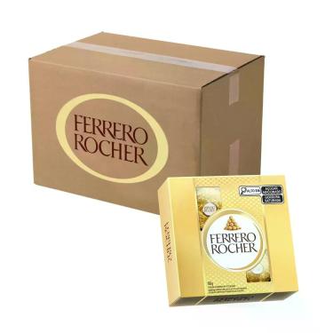 Imagem de Chocolate Bombom Ferrero Rocher 10 Caixas de 4 Unidades