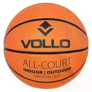 Imagem de Bola de Basquete Vollo Tamanho Oficial para Competições Masculinas Maior Aderência e Controle Laranja Vollo Sports