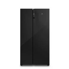 Geladeira Electrolux Frost Free Inverter 526L Efficient com AutoSense Side by Side Vidro Preto (ES5GB) 127V