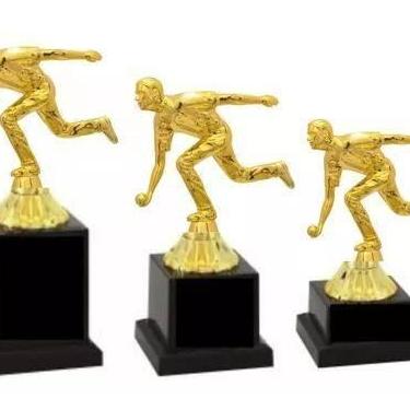 Imagem de Trofeu Bocha Kit Com 3 Trofeus 23cm 20cm 18cm - Vitória