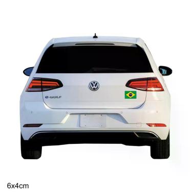 Imagem de Adesivo Resinado Bandeira Brasil Decoração Moto Carro Parede Casa 6X4 Cm Verde