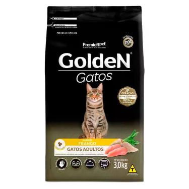 Imagem de Ração Golden Gatos Adultos Sabor Frango 3 kg - Premier