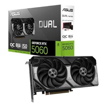 Imagem de GPU ASUS RTX 5060 8GB OC 128 BITS DUAL FAN 90YV0N12-M0NA00