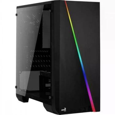 Imagem de Gabinete Gamer Mini Cylon Mini Tower Micro ATX e Mini-ITX Aço Lateral Acrílica com Led Rgb Preto Aerocool